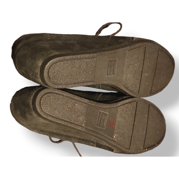 TOMS Gray Suede Desert Wedge Lace Up Ankle Bootie Shoe size 9W - Picture 5 of 5